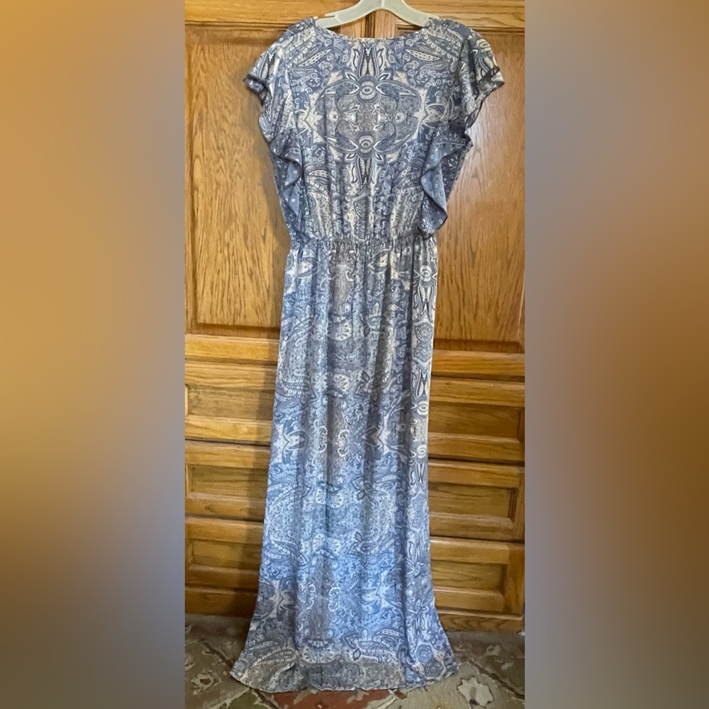Boho Karma Highway Flutter Sleeve Side Split Maxi - Picture 3 of 9